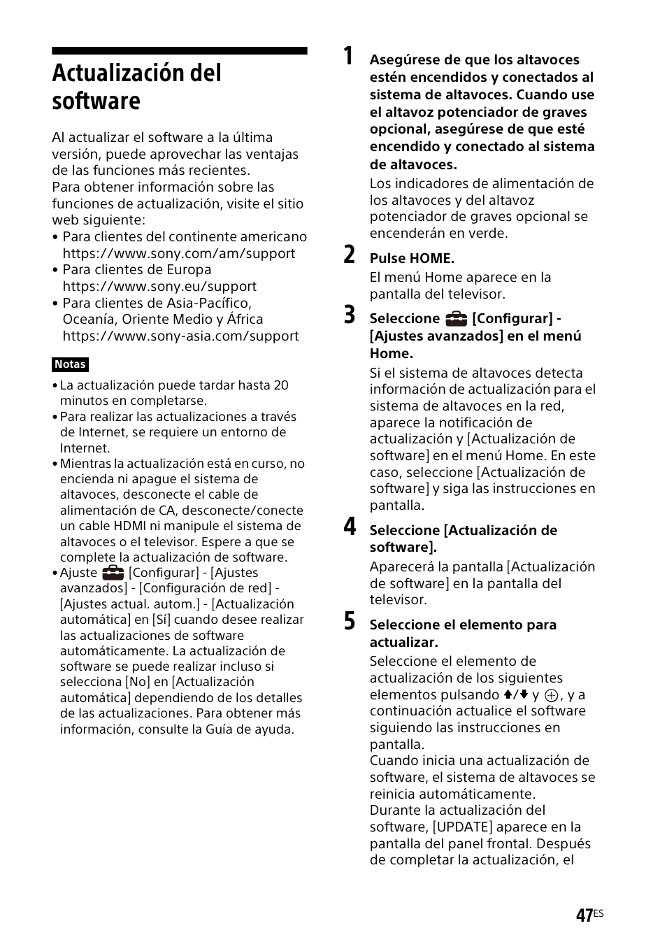 Actualización del software | Sony UniSlot Interface Adapter (25-Pin Connector) User Manual | Page 193 / 220