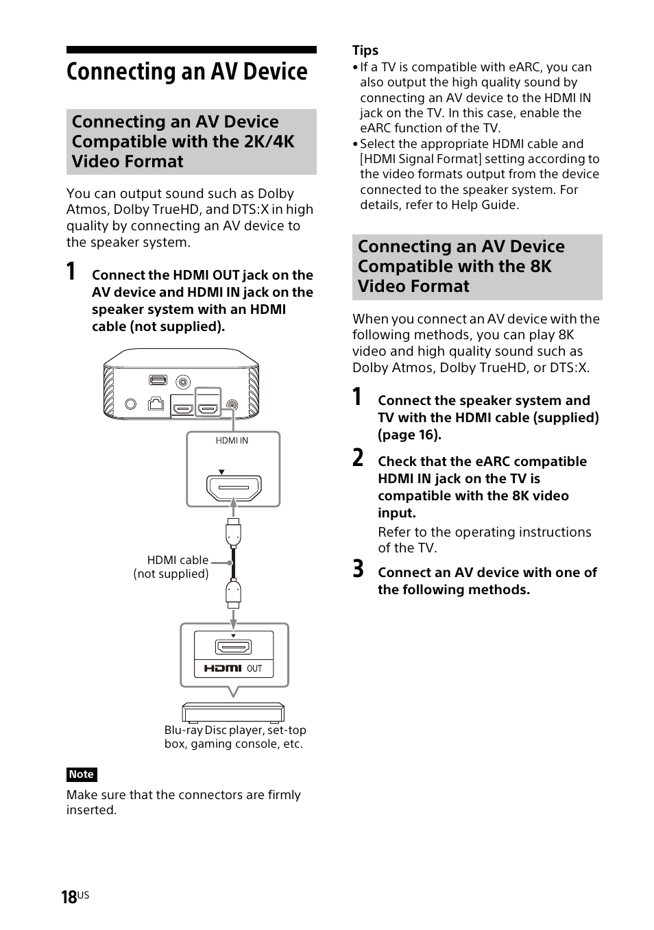 Connecting an av device | Sony UniSlot Interface Adapter (25-Pin Connector) User Manual | Page 20 / 220