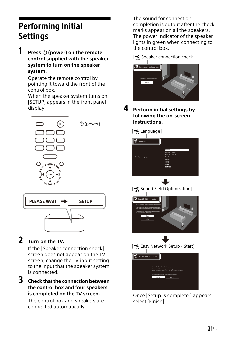 Performing initial settings | Sony UniSlot Interface Adapter (25-Pin Connector) User Manual | Page 23 / 220