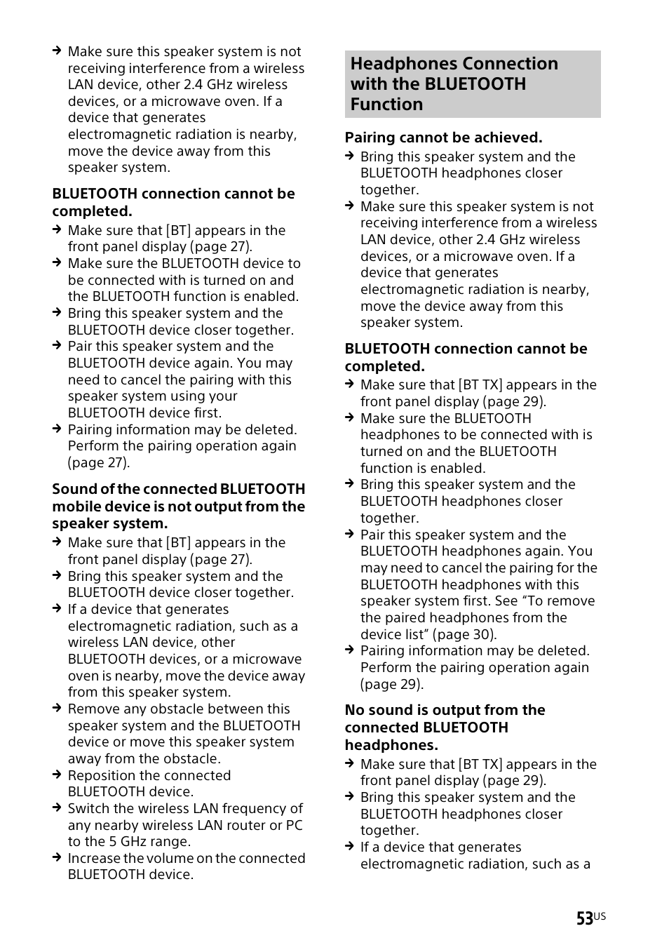 Headphones connection with the bluetooth function | Sony UniSlot Interface Adapter (25-Pin Connector) User Manual | Page 55 / 220