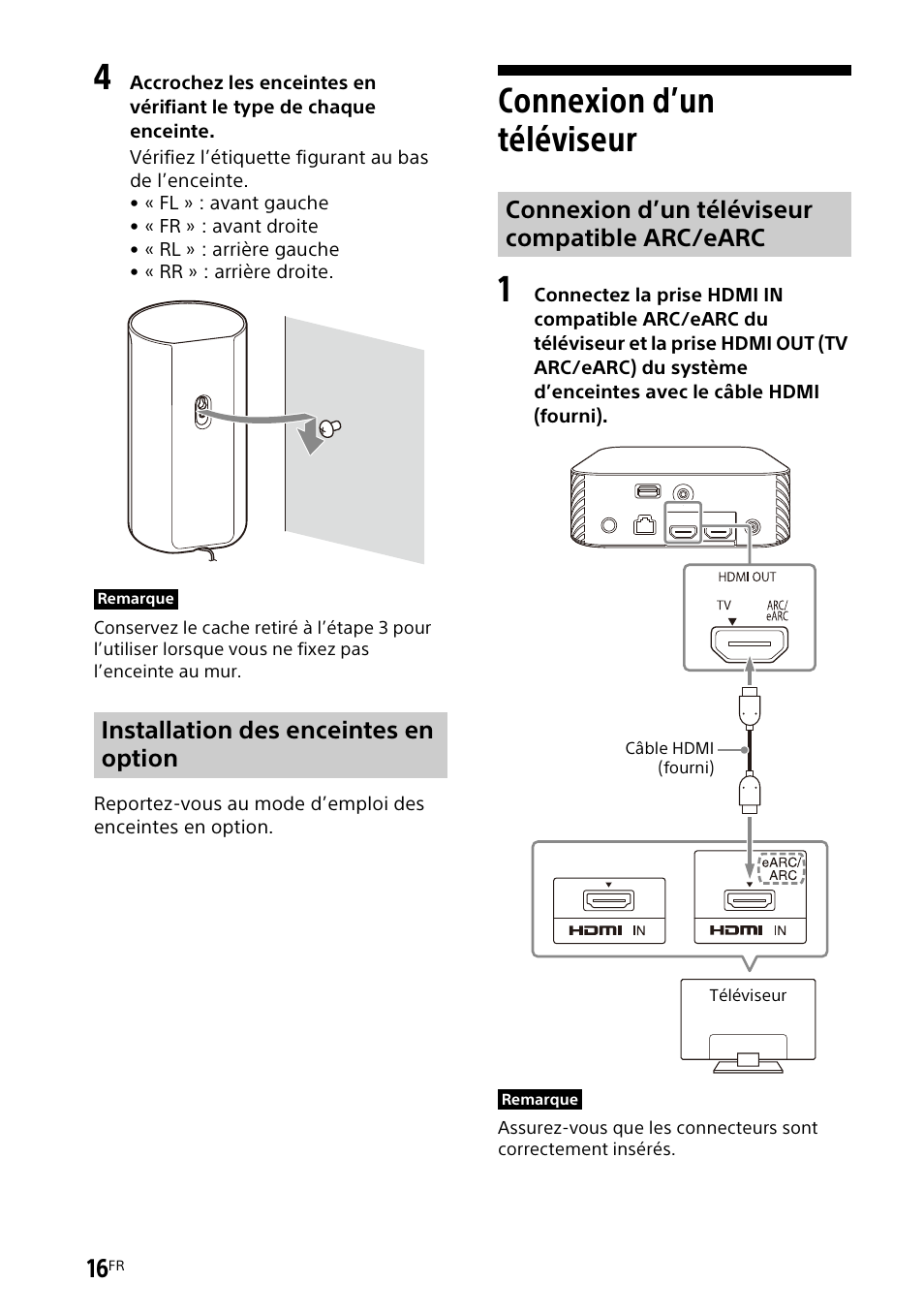 Connexion d’un téléviseur | Sony UniSlot Interface Adapter (25-Pin Connector) User Manual | Page 88 / 220