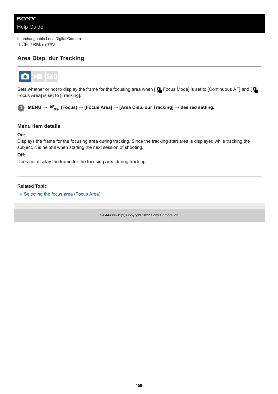Area disp. dur tracking | Sony PCM-A10 High-Resolution Audio Recorder User Manual | Page 159 / 535