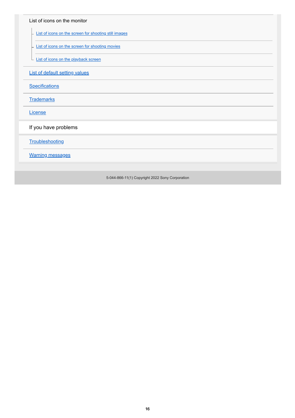 Sony PCM-A10 High-Resolution Audio Recorder User Manual | Page 16 / 535