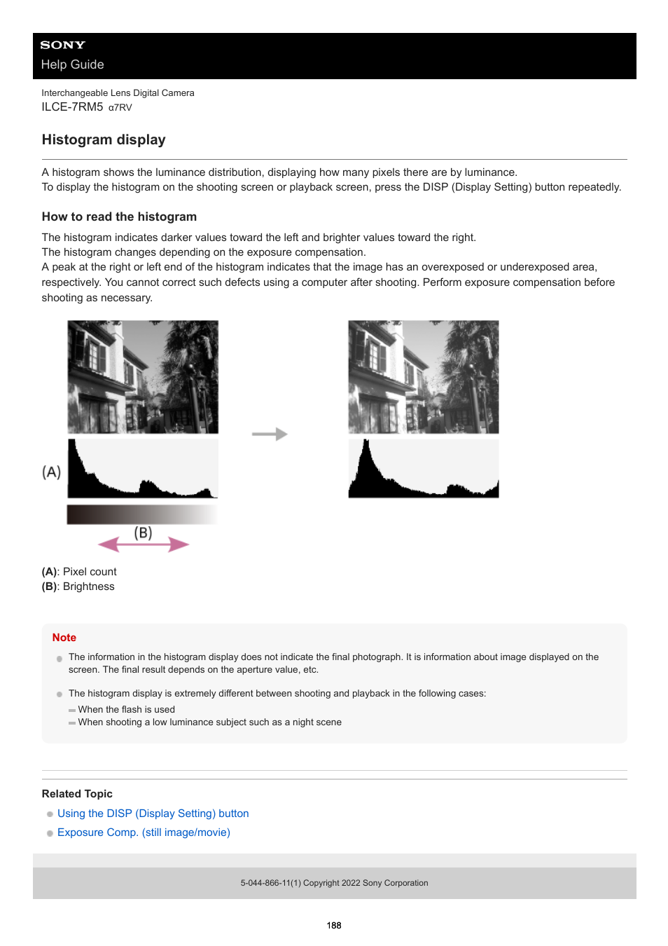 Histogram display | Sony PCM-A10 High-Resolution Audio Recorder User Manual | Page 188 / 535