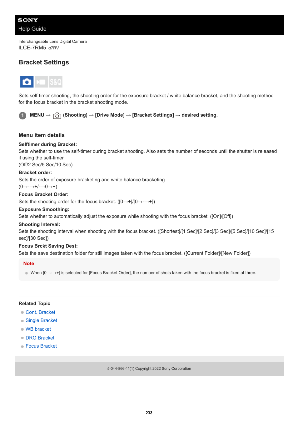 Bracket settings | Sony PCM-A10 High-Resolution Audio Recorder User Manual | Page 233 / 535