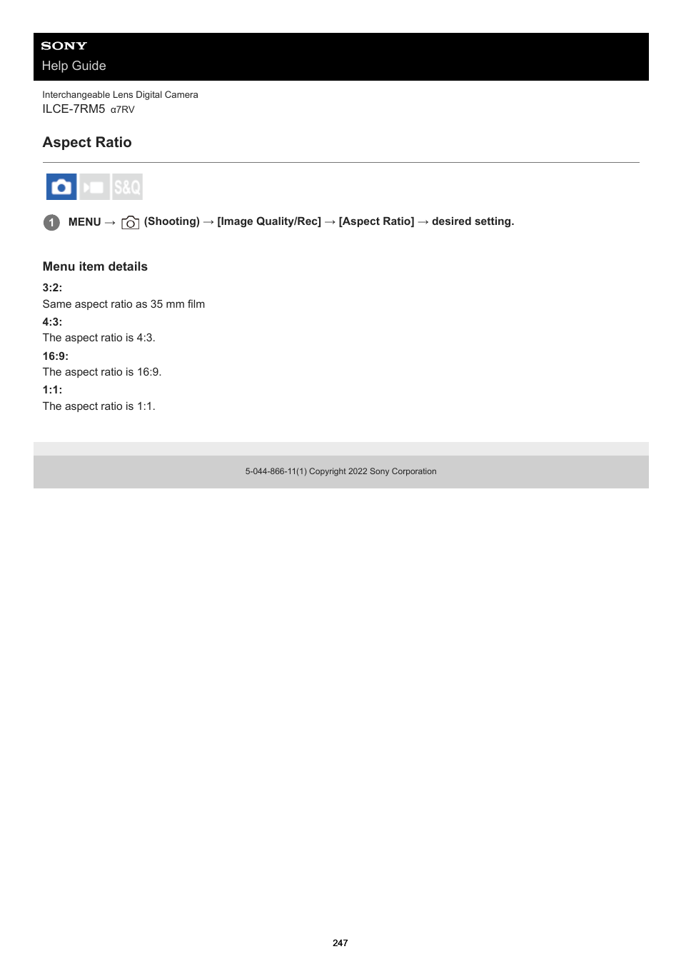 Aspect ratio | Sony PCM-A10 High-Resolution Audio Recorder User Manual | Page 247 / 535