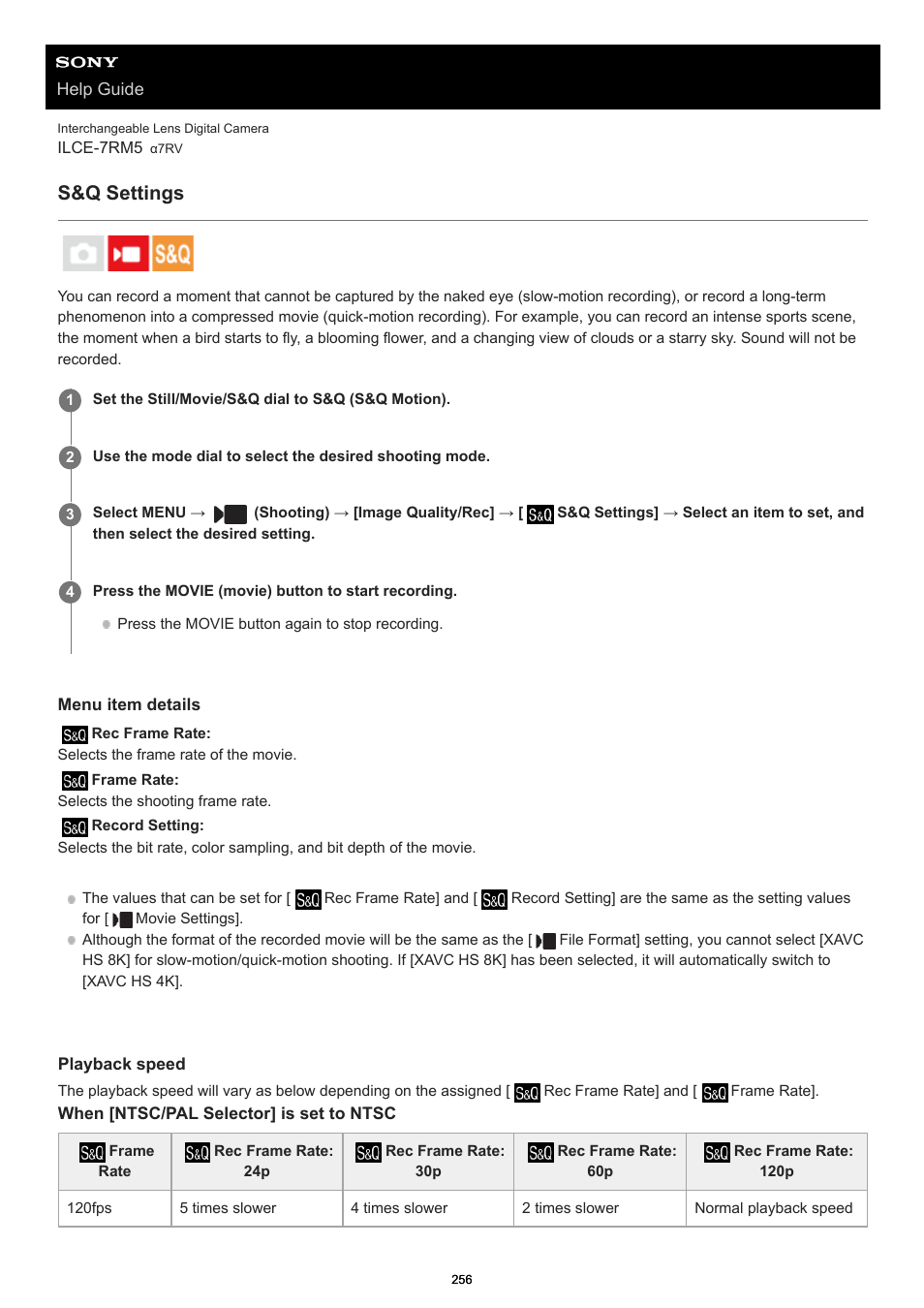 S&q settings | Sony PCM-A10 High-Resolution Audio Recorder User Manual | Page 256 / 535