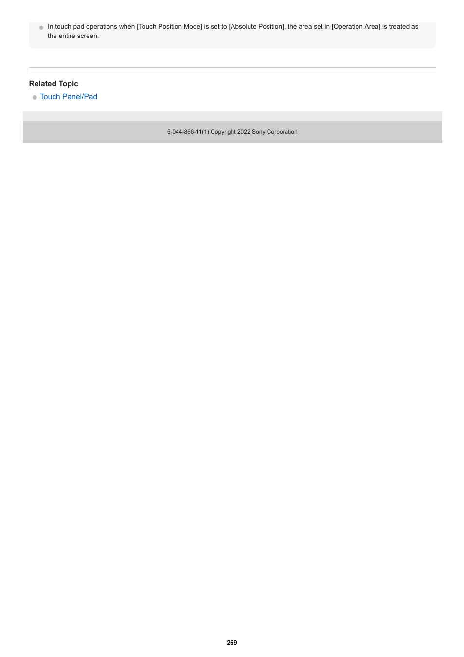 Sony PCM-A10 High-Resolution Audio Recorder User Manual | Page 269 / 535