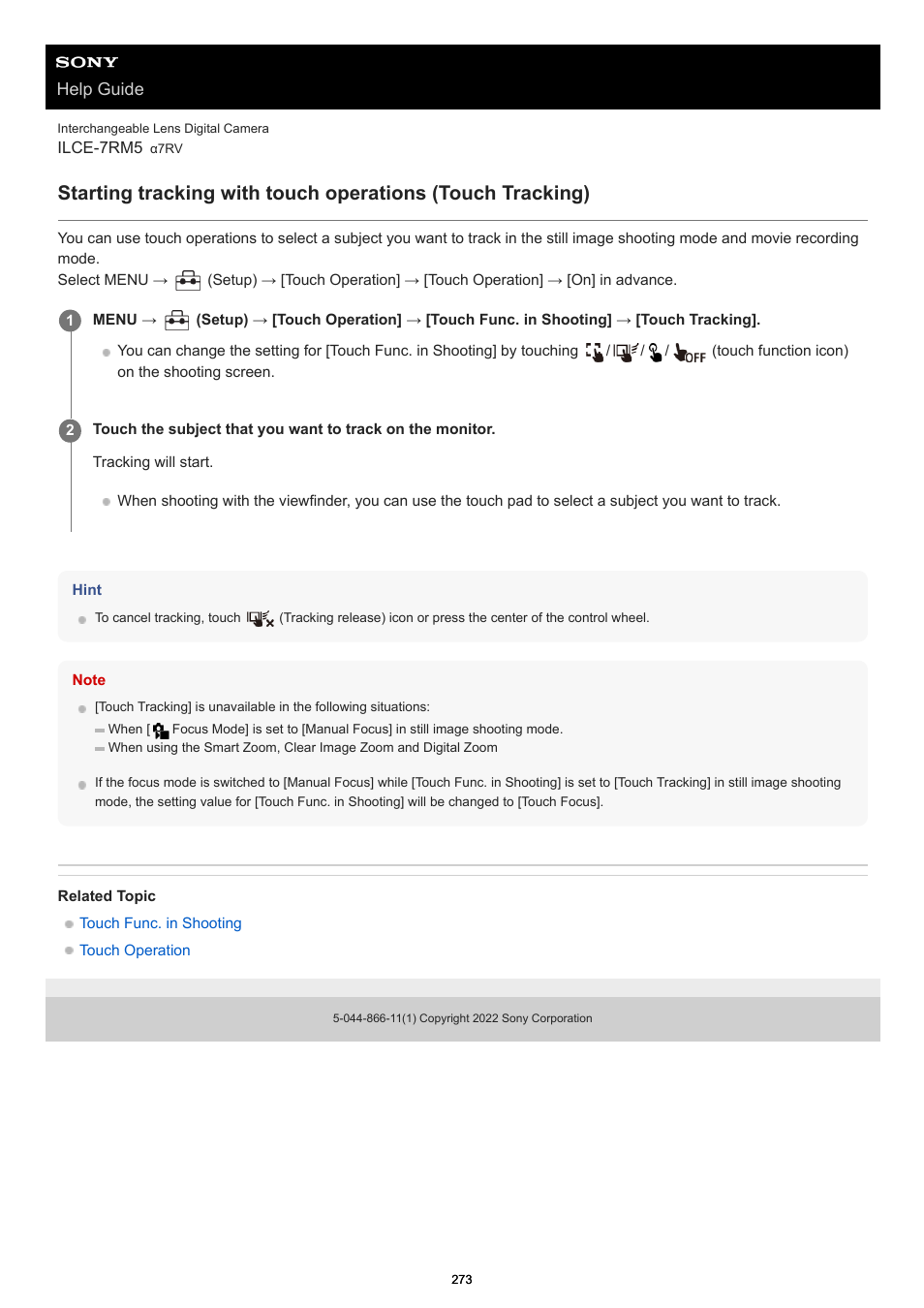 Help guide | Sony PCM-A10 High-Resolution Audio Recorder User Manual | Page 273 / 535