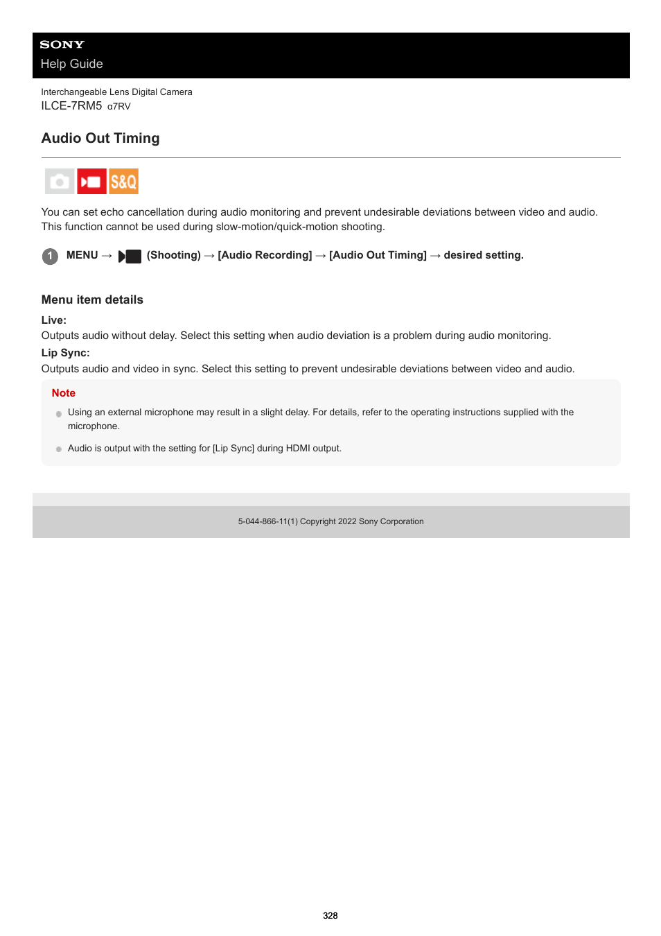 Audio out timing | Sony PCM-A10 High-Resolution Audio Recorder User Manual | Page 328 / 535