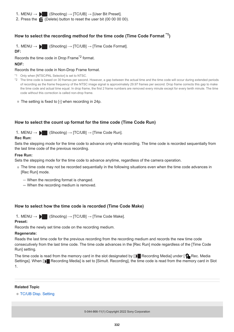Sony PCM-A10 High-Resolution Audio Recorder User Manual | Page 332 / 535