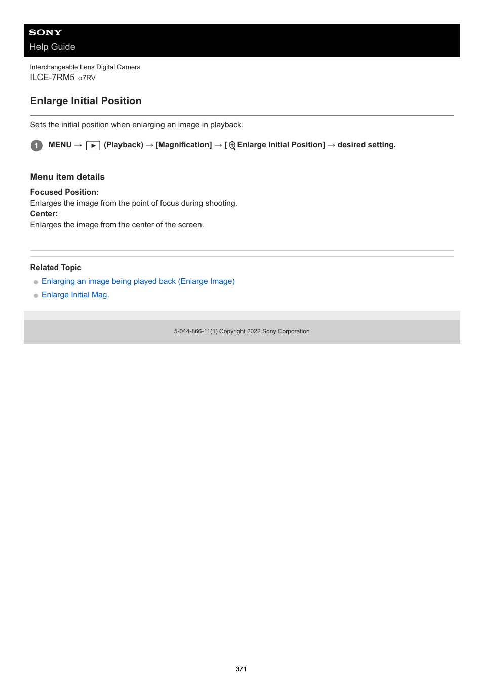 Enlarge initial position | Sony PCM-A10 High-Resolution Audio Recorder User Manual | Page 371 / 535