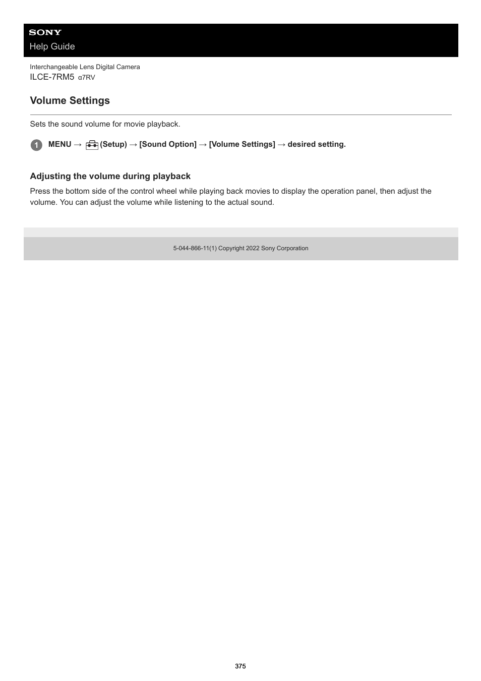 Volume settings | Sony PCM-A10 High-Resolution Audio Recorder User Manual | Page 375 / 535