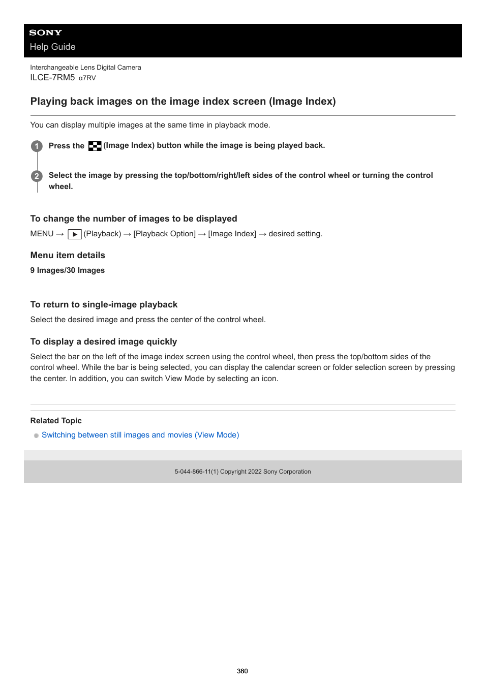 Image index | Sony PCM-A10 High-Resolution Audio Recorder User Manual | Page 380 / 535