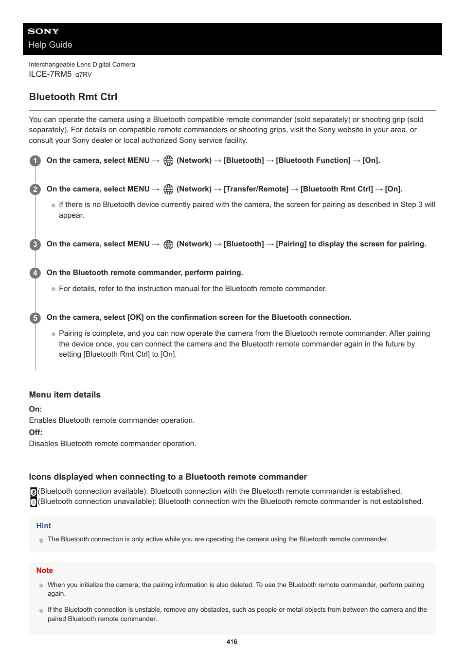 Bluetooth rmt ctrl | Sony PCM-A10 High-Resolution Audio Recorder User Manual | Page 416 / 535