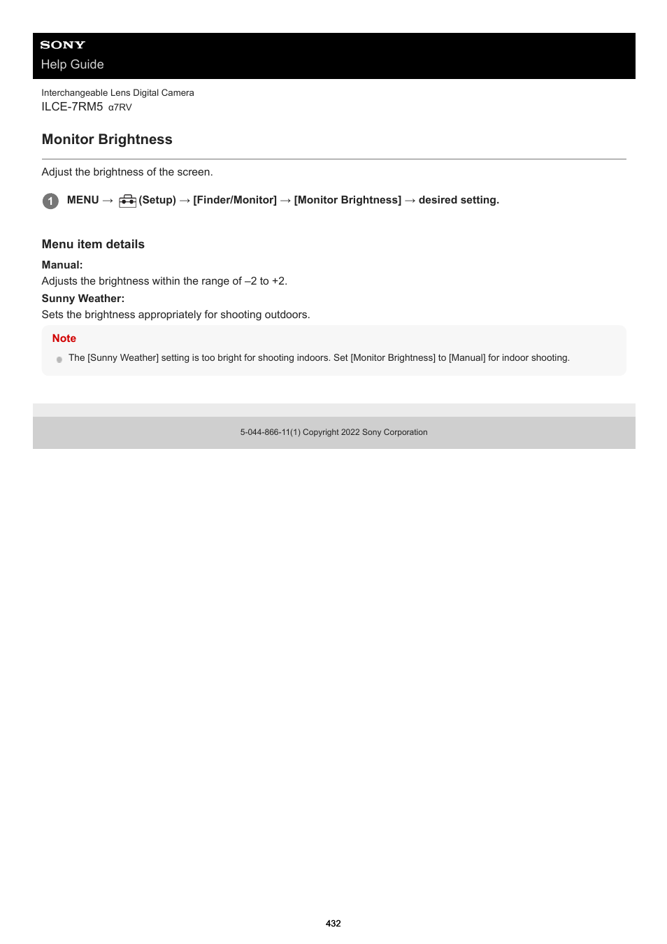 Monitor brightness | Sony PCM-A10 High-Resolution Audio Recorder User Manual | Page 432 / 535
