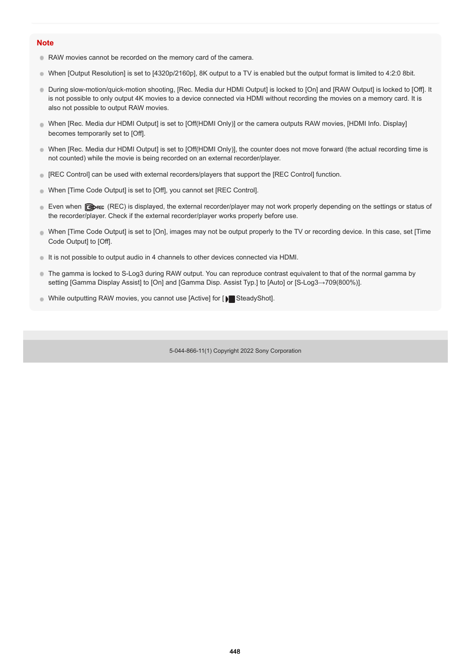 Sony PCM-A10 High-Resolution Audio Recorder User Manual | Page 448 / 535