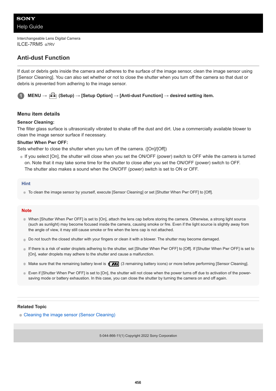 Anti-dust function, Help guide | Sony PCM-A10 High-Resolution Audio Recorder User Manual | Page 456 / 535
