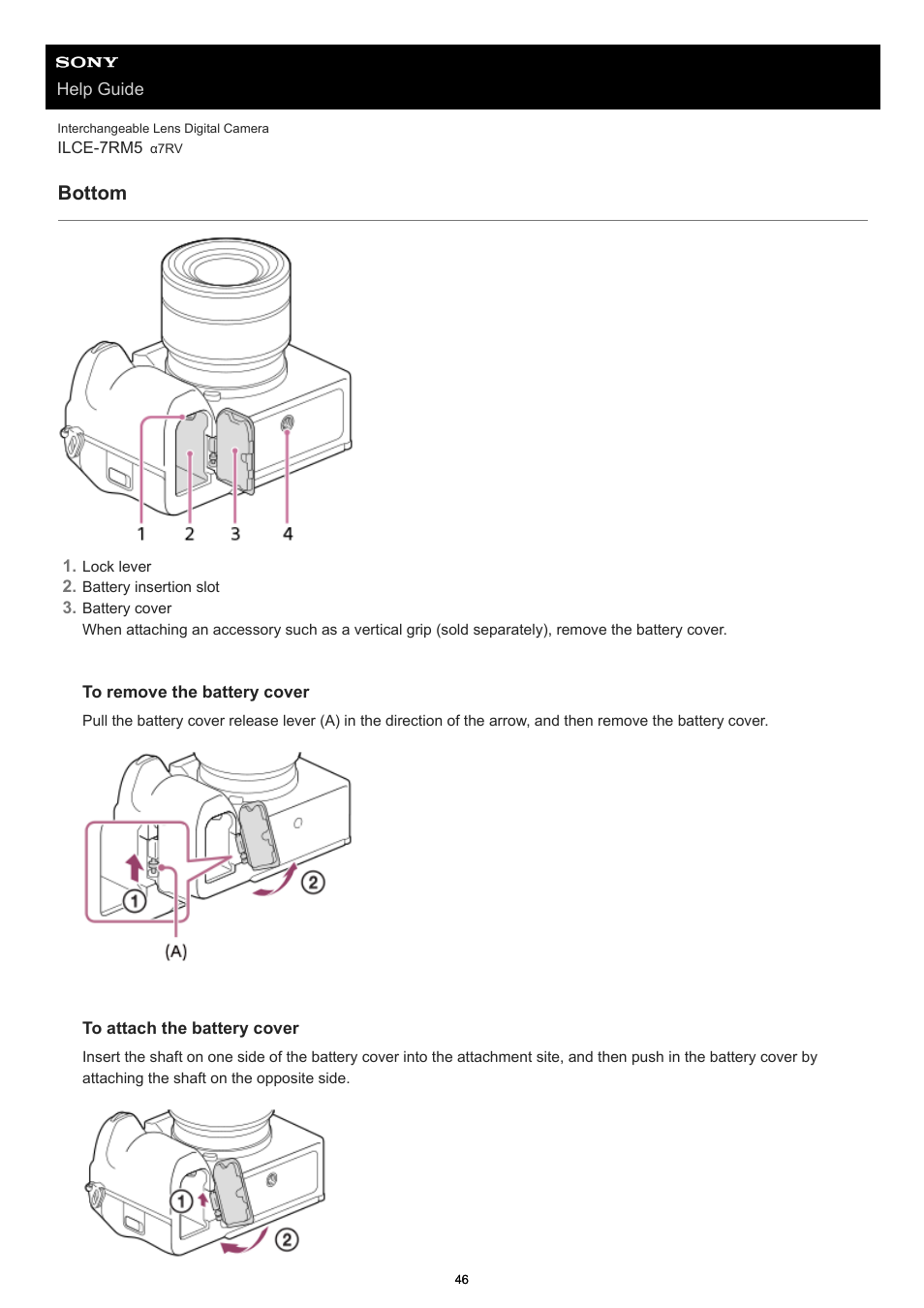 Bottom | Sony PCM-A10 High-Resolution Audio Recorder User Manual | Page 46 / 535