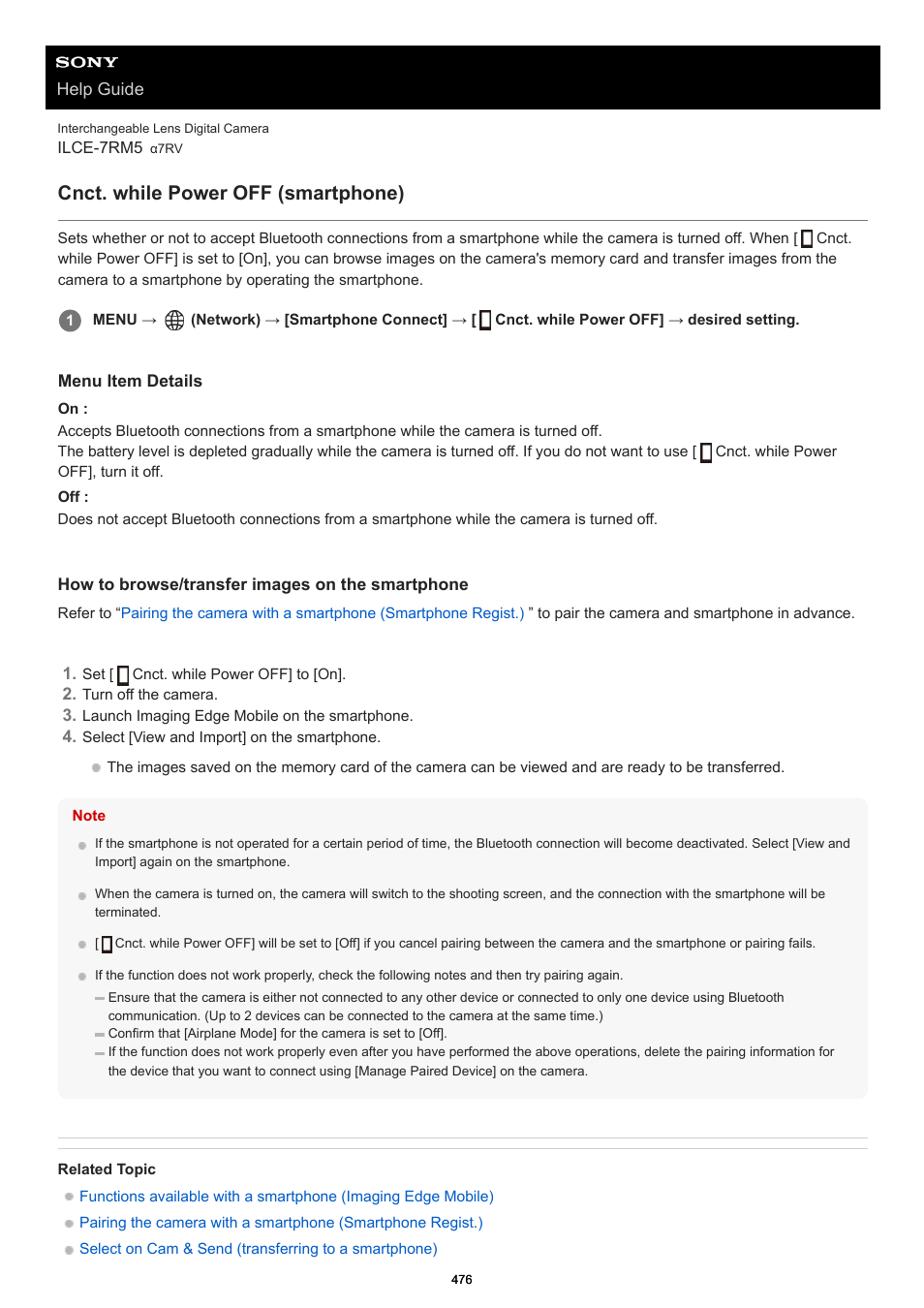 Cnct. while power off (smartphone), Cnct. while power off | Sony PCM-A10 High-Resolution Audio Recorder User Manual | Page 476 / 535