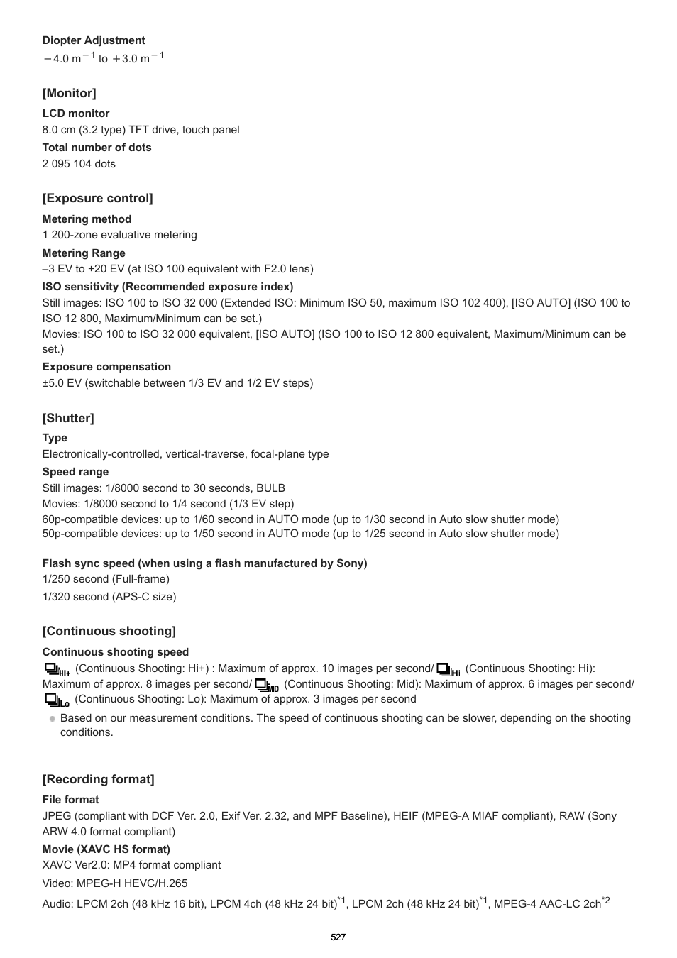 Sony PCM-A10 High-Resolution Audio Recorder User Manual | Page 527 / 535