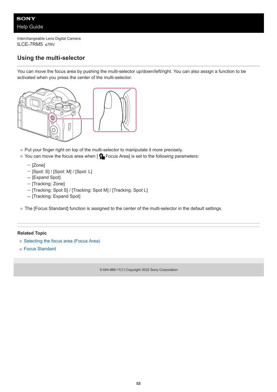 Using the multi-selector | Sony PCM-A10 High-Resolution Audio Recorder User Manual | Page 53 / 535