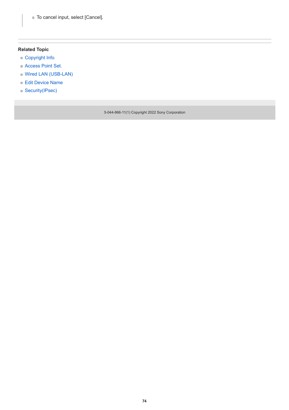 Sony PCM-A10 High-Resolution Audio Recorder User Manual | Page 74 / 535