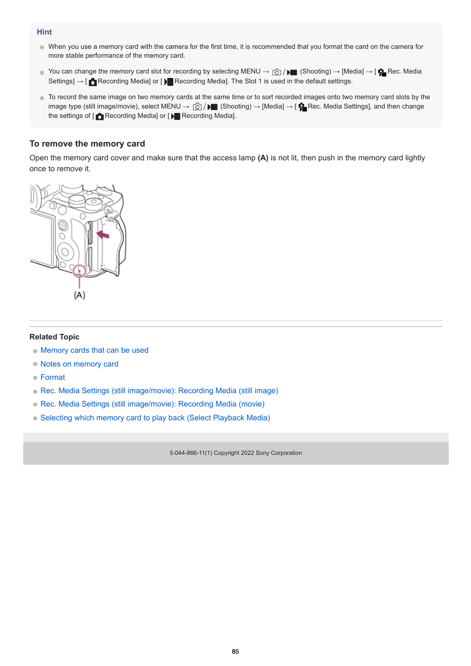 Sony PCM-A10 High-Resolution Audio Recorder User Manual | Page 85 / 535