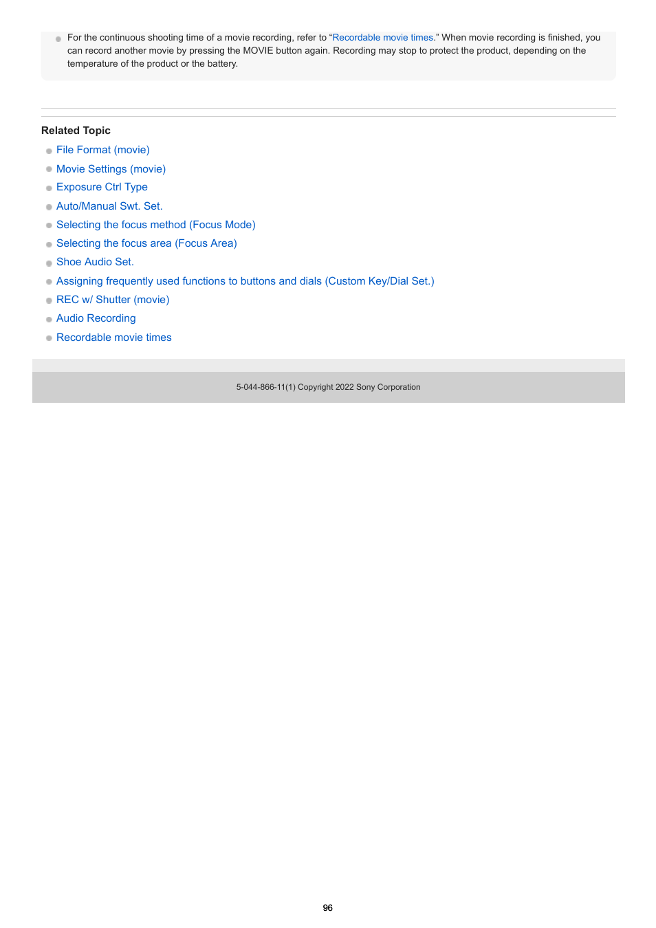 Sony PCM-A10 High-Resolution Audio Recorder User Manual | Page 96 / 535