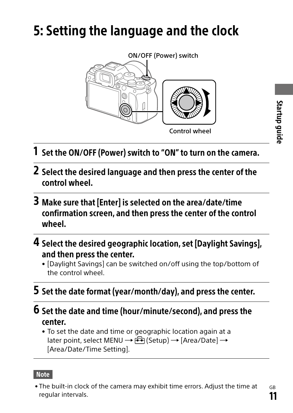 Setting the language and the clock | Sony ECM-674 Shotgun Microphone User Manual | Page 11 / 96