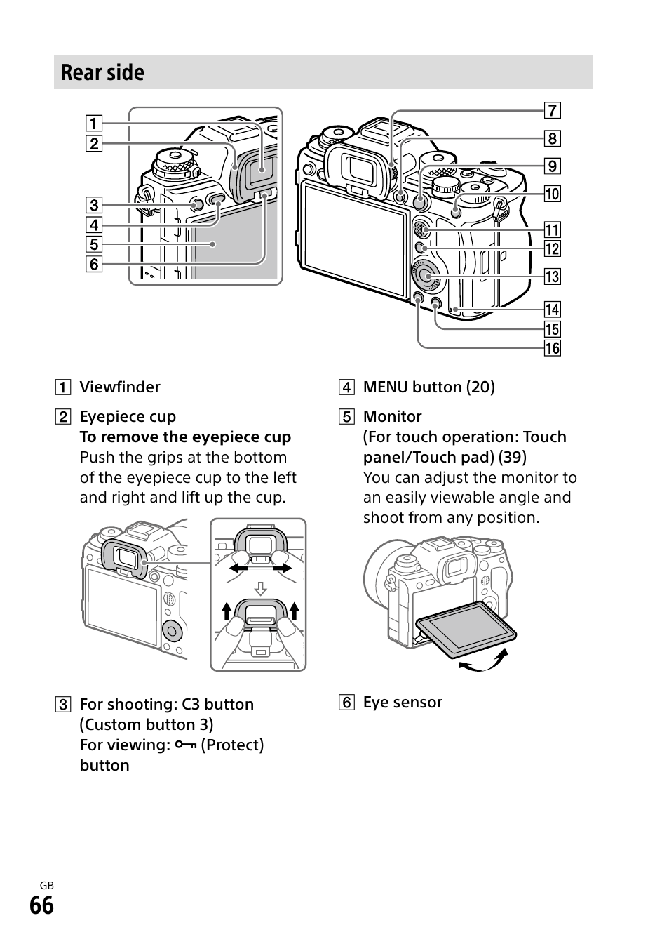 Rear side | Sony ECM-674 Shotgun Microphone User Manual | Page 66 / 96
