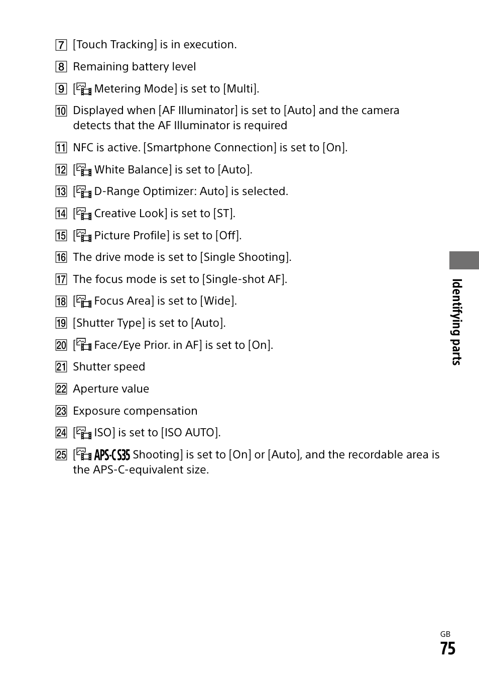 Identifying par ts | Sony ECM-674 Shotgun Microphone User Manual | Page 75 / 96