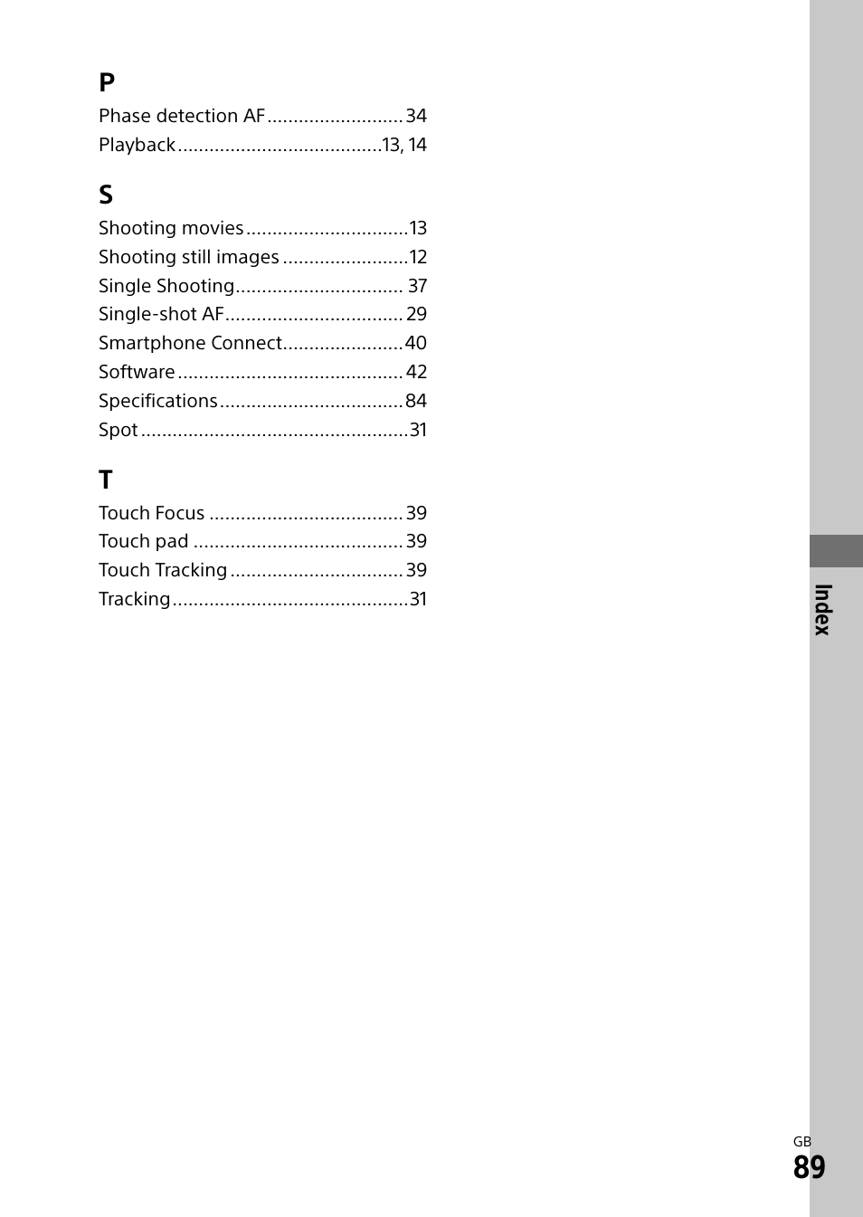 Sony ECM-674 Shotgun Microphone User Manual | Page 89 / 96