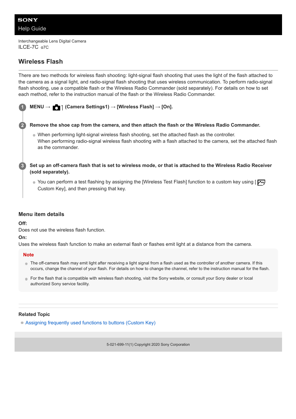 Wireless flash | Sony UWP-D27 2-Person Camera-Mount Wireless Omni Lavalier Microphone System (UC90: 941 to 960 MHz) User Manual | Page 229 / 661