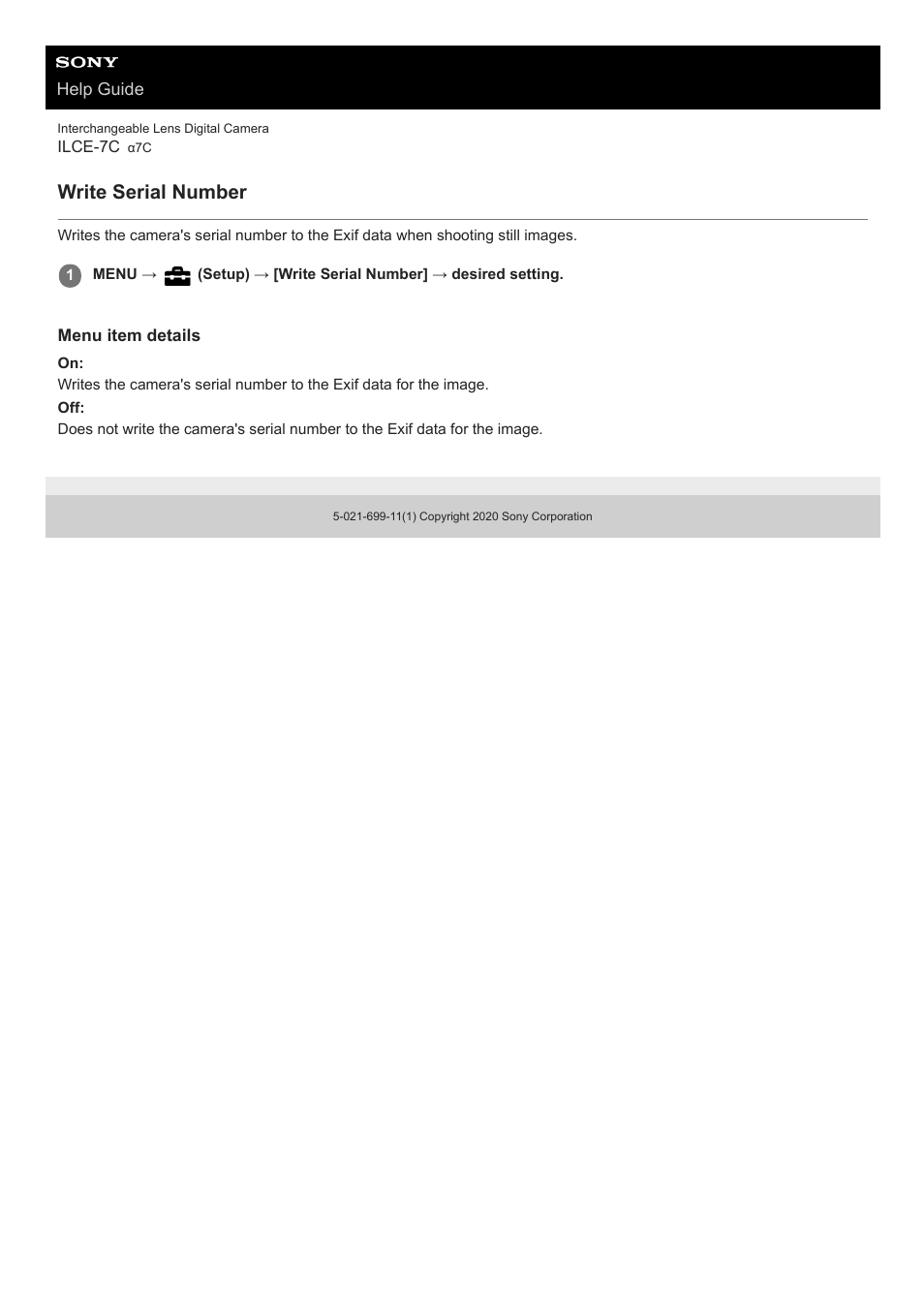 Write serial number | Sony UWP-D27 2-Person Camera-Mount Wireless Omni Lavalier Microphone System (UC90: 941 to 960 MHz) User Manual | Page 342 / 661