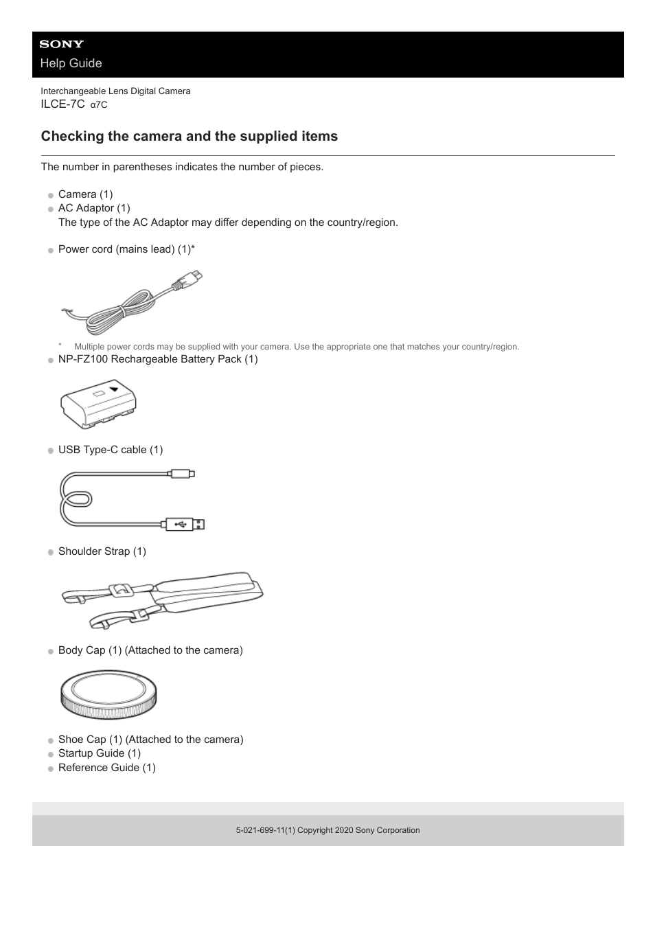 Checking the camera and the supplied items | Sony UWP-D27 2-Person Camera-Mount Wireless Omni Lavalier Microphone System (UC90: 941 to 960 MHz) User Manual | Page 53 / 661