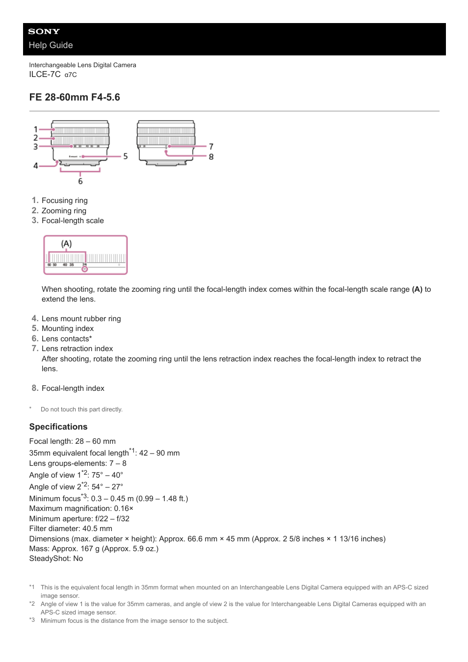 Fe 28-60mm f4-5.6 | Sony UWP-D27 2-Person Camera-Mount Wireless Omni Lavalier Microphone System (UC90: 941 to 960 MHz) User Manual | Page 54 / 661