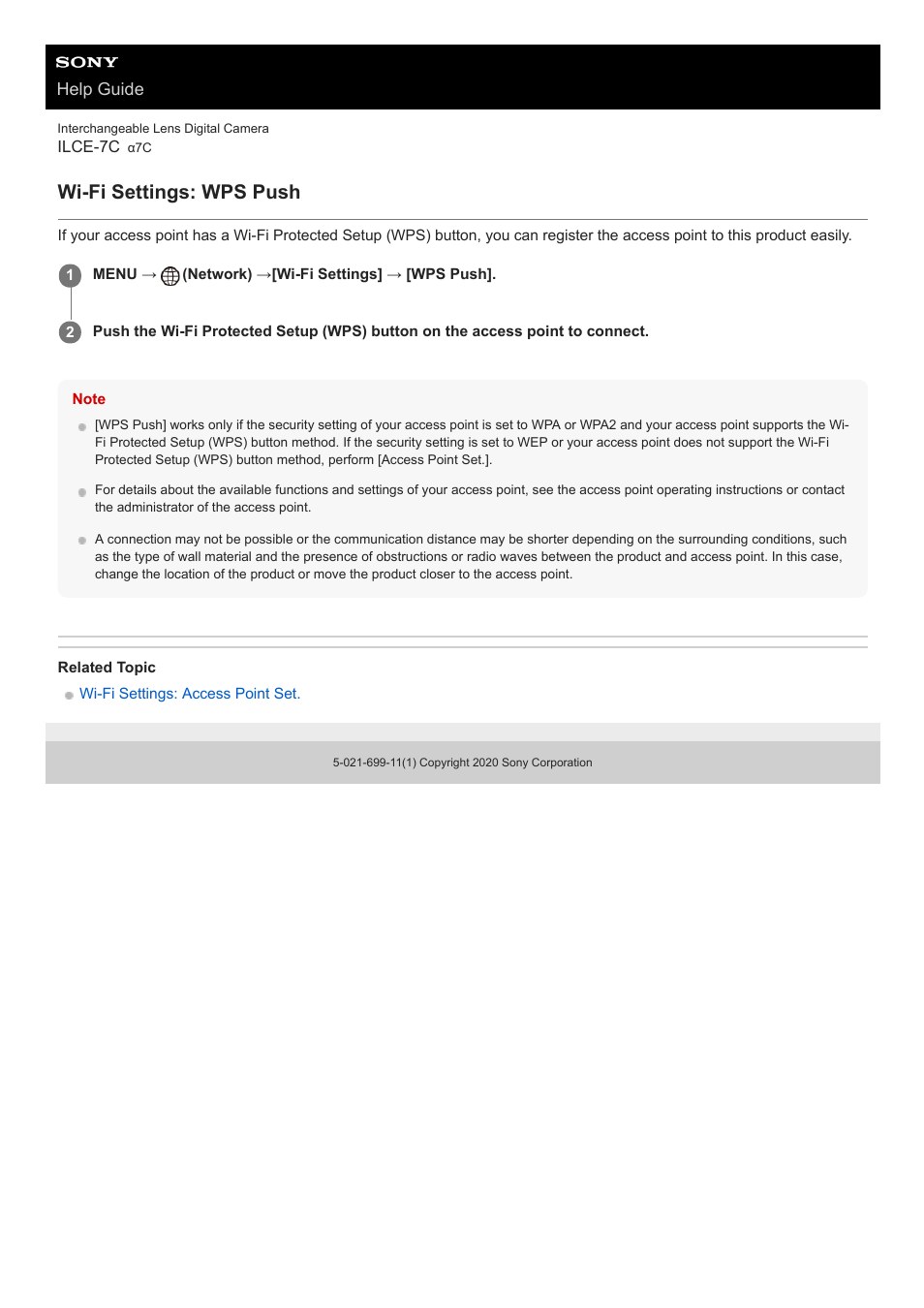 Wi-fi settings: wps push | Sony UWP-D27 2-Person Camera-Mount Wireless Omni Lavalier Microphone System (UC90: 941 to 960 MHz) User Manual | Page 545 / 661