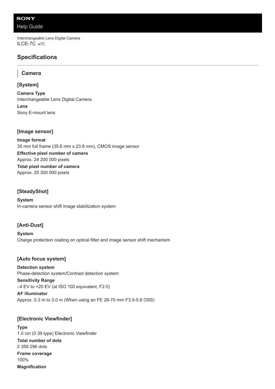 Specifications | Sony UWP-D27 2-Person Camera-Mount Wireless Omni Lavalier Microphone System (UC90: 941 to 960 MHz) User Manual | Page 641 / 661
