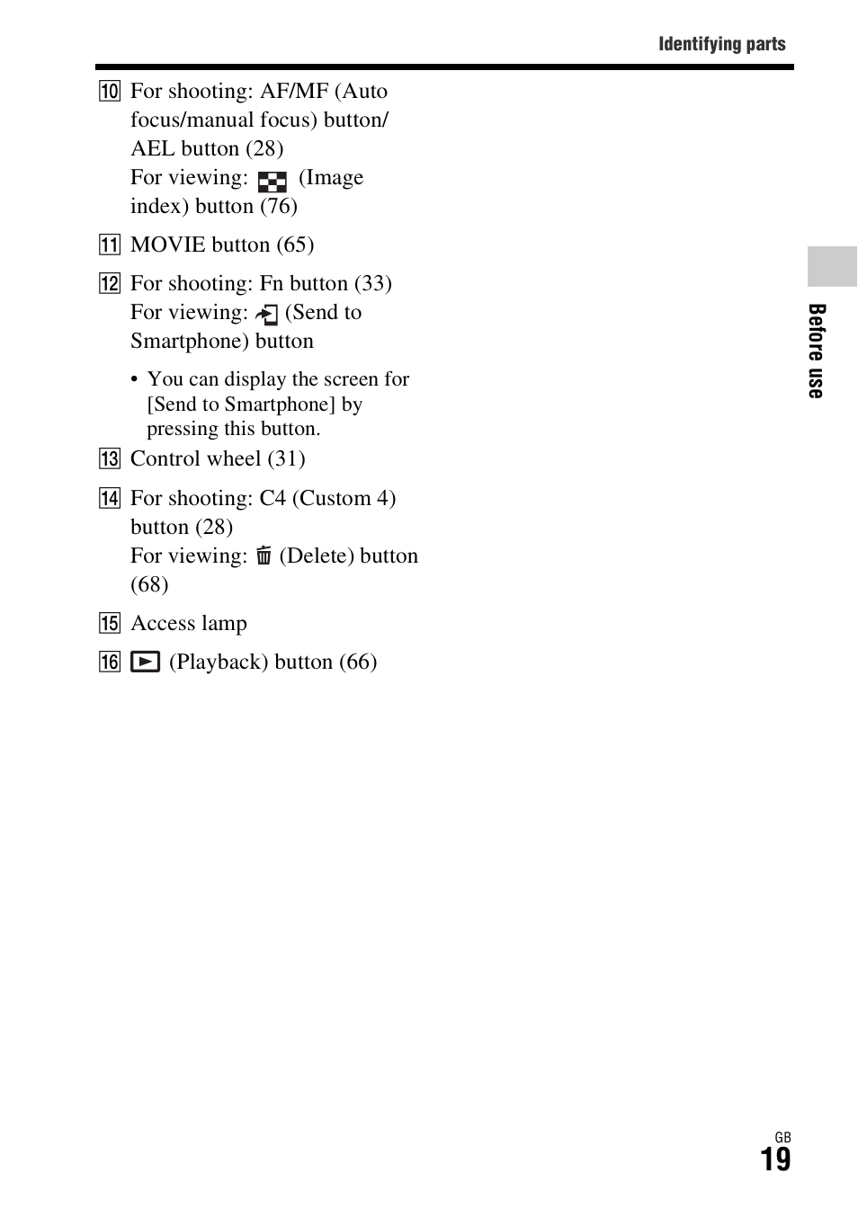 Sony Battery Charger/AC Adapter for BP-U Batteries User Manual | Page 19 / 100