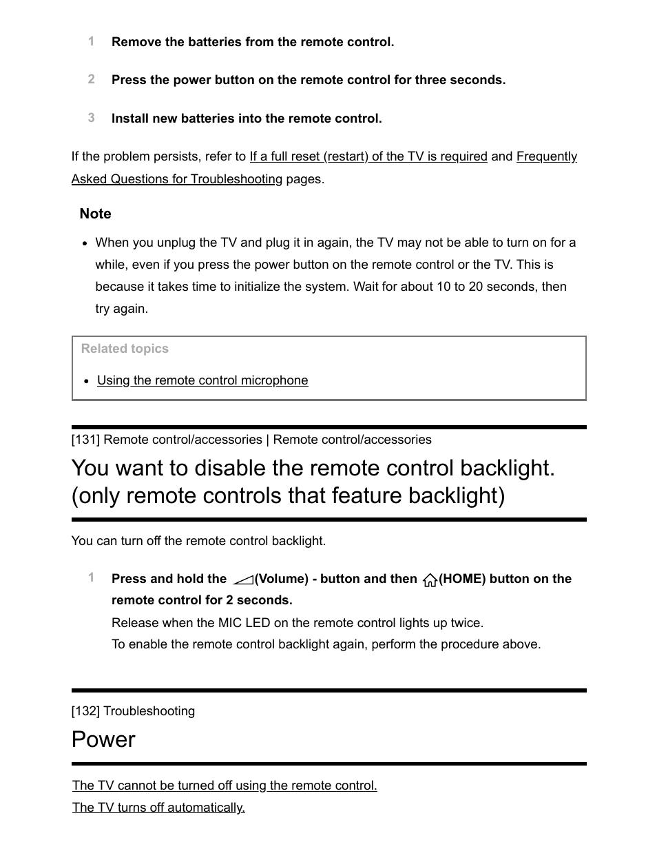 Backlight) [131, Power [132, Power | Sony NPA-MQZ1K Multi Battery Adapter Kit User Manual | Page 131 / 147