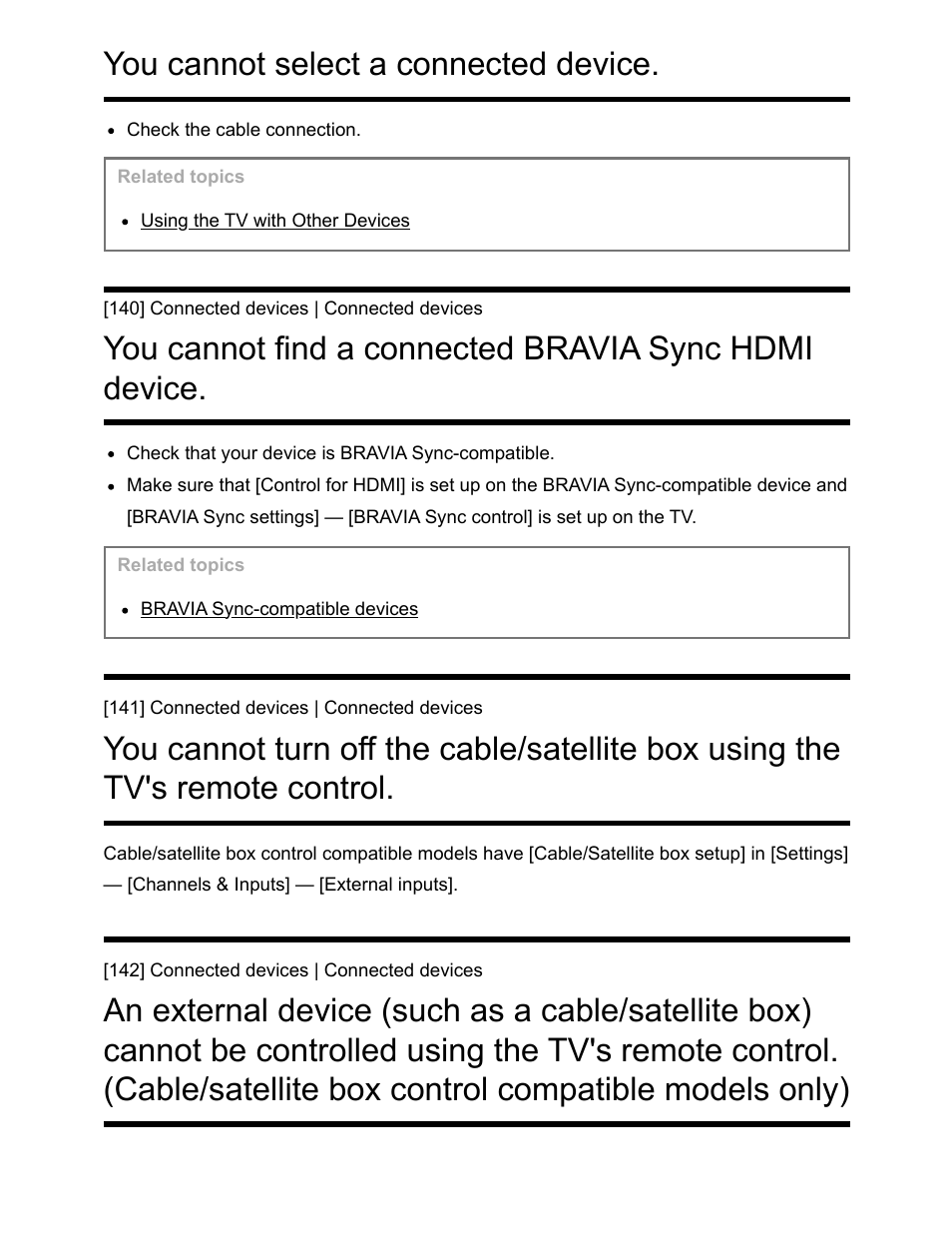 You cannot select a connected device | Sony NPA-MQZ1K Multi Battery Adapter Kit User Manual | Page 136 / 147