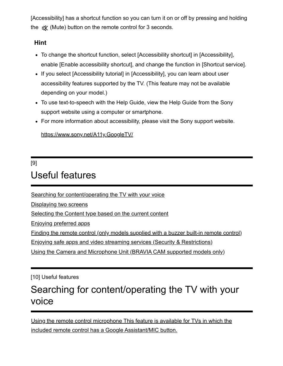 Useful features [9, Useful features | Sony NPA-MQZ1K Multi Battery Adapter Kit User Manual | Page 18 / 147