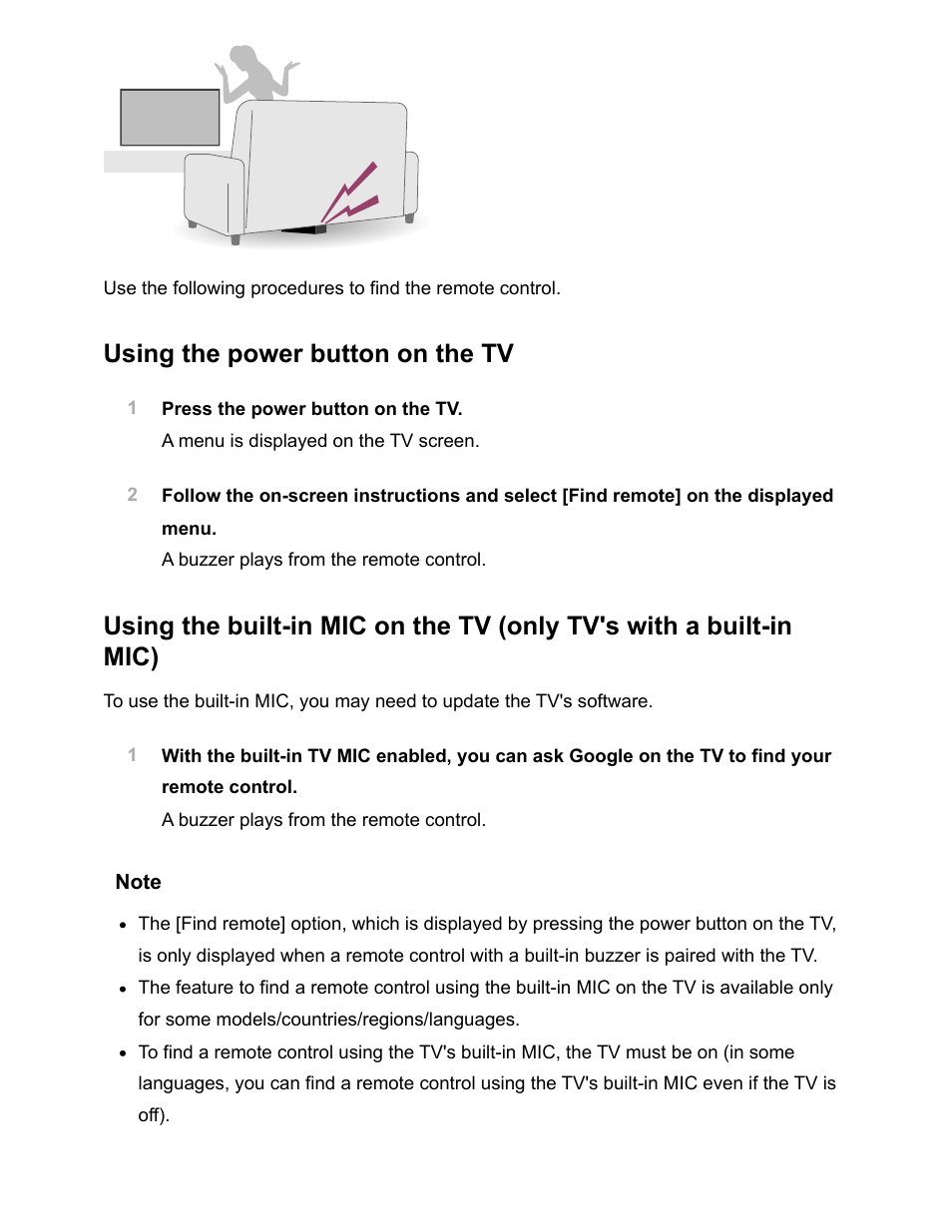 Using the power button on the tv | Sony NPA-MQZ1K Multi Battery Adapter Kit User Manual | Page 28 / 147