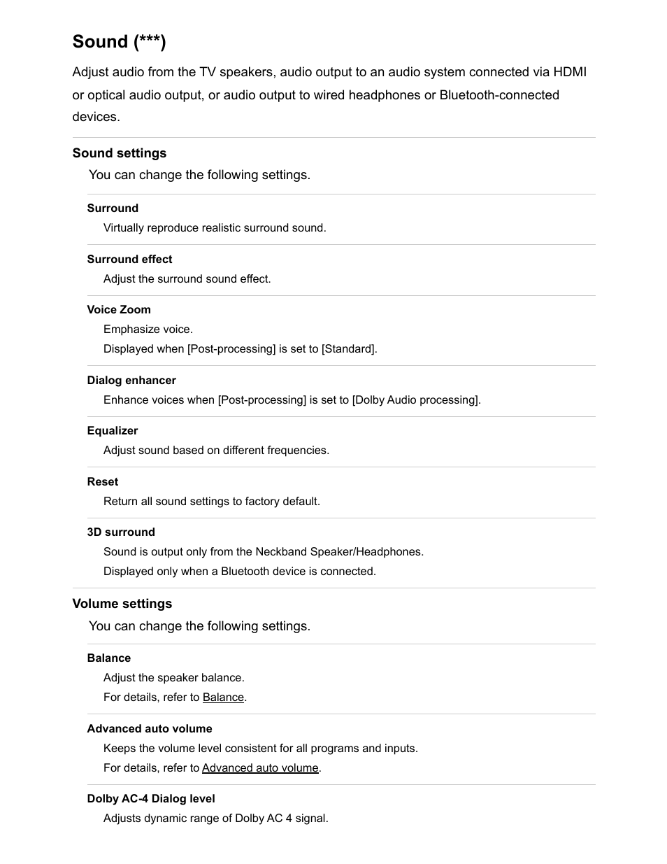 Sound (***) | Sony NPA-MQZ1K Multi Battery Adapter Kit User Manual | Page 41 / 147