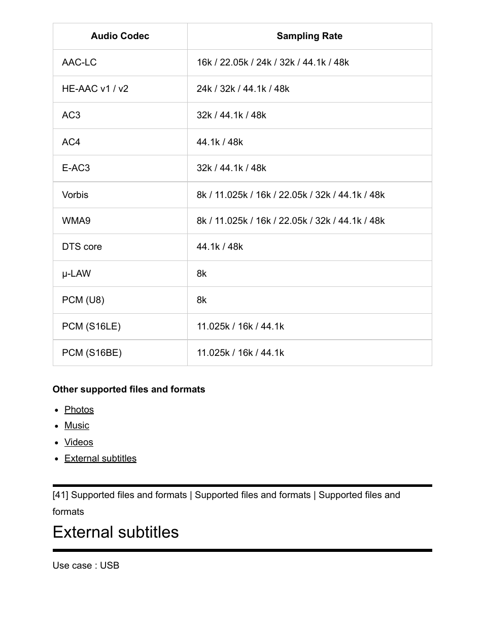 External subtitles [41, External subtitles | Sony NPA-MQZ1K Multi Battery Adapter Kit User Manual | Page 61 / 147