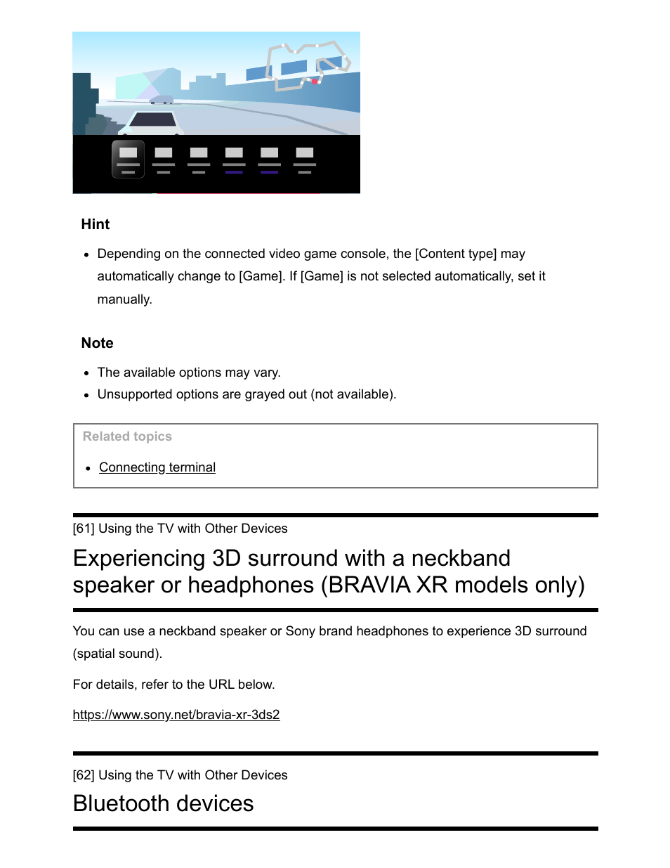 Xr models only) [61, Bluetooth devices [62, Bluetooth devices | Sony NPA-MQZ1K Multi Battery Adapter Kit User Manual | Page 84 / 147