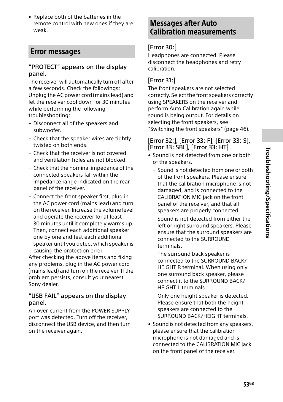 Sony BDP-S1700 Blu-ray Disc Player User Manual | Page 53 / 64