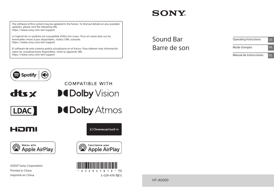 Sony UBP-X700M HDR 4K UHD Network Blu-ray Disc Player User Manual | 226 pages