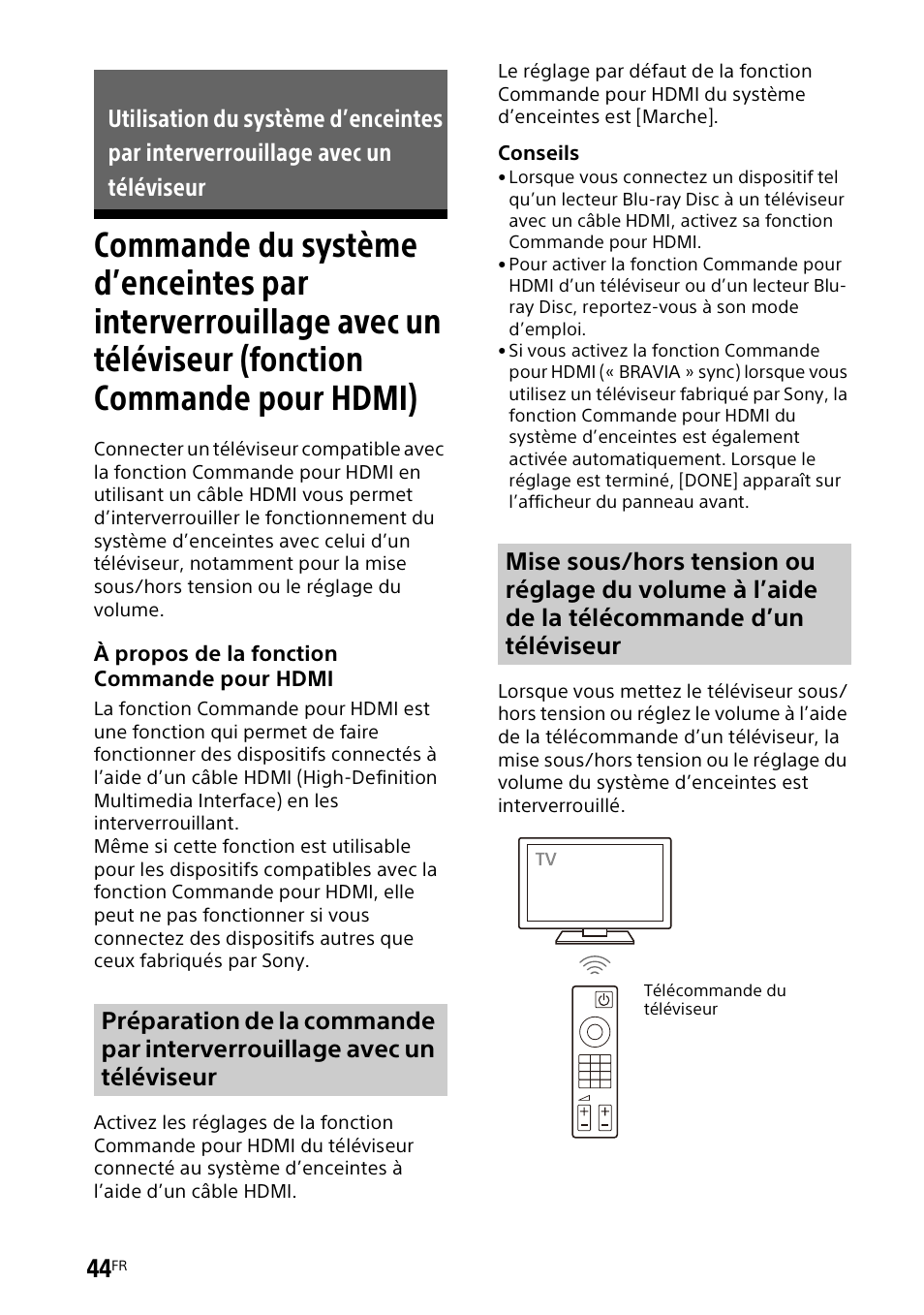 Commande du système d’enceintes | Sony UBP-X700M HDR 4K UHD Network Blu-ray Disc Player User Manual | Page 114 / 226